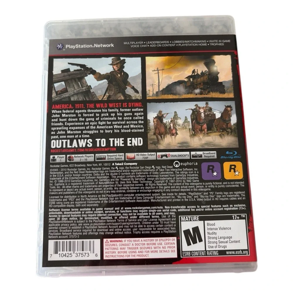 Red Dead Redemption Standard (Sony‎ PlayStation 3) Includes Manual Map